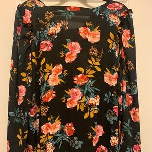 Loft Ruffle Shoulder Bar Back Blouse